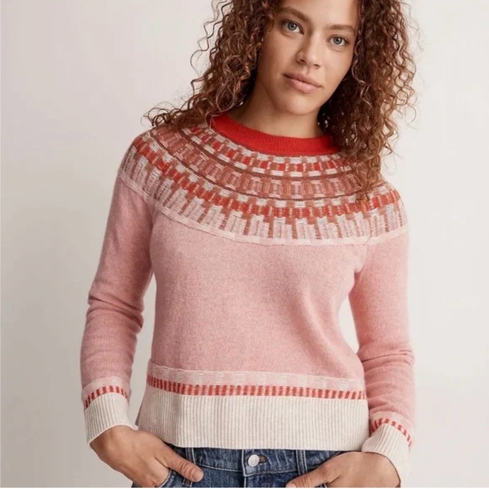 Madewell Mayer Fair Isle Wool Blend Sweater XS